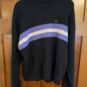 Urban Outfitters Black and Purple Crewneck men’s sweater, Small, NWOT